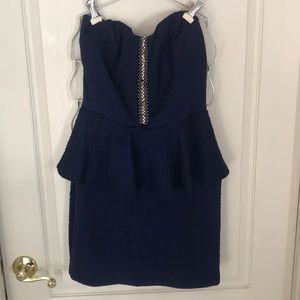 Charlotte Rousse Navy Pemblum Dress